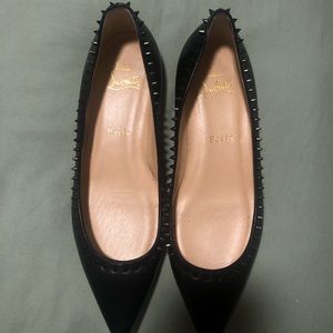 Black Christian Louboutins flats